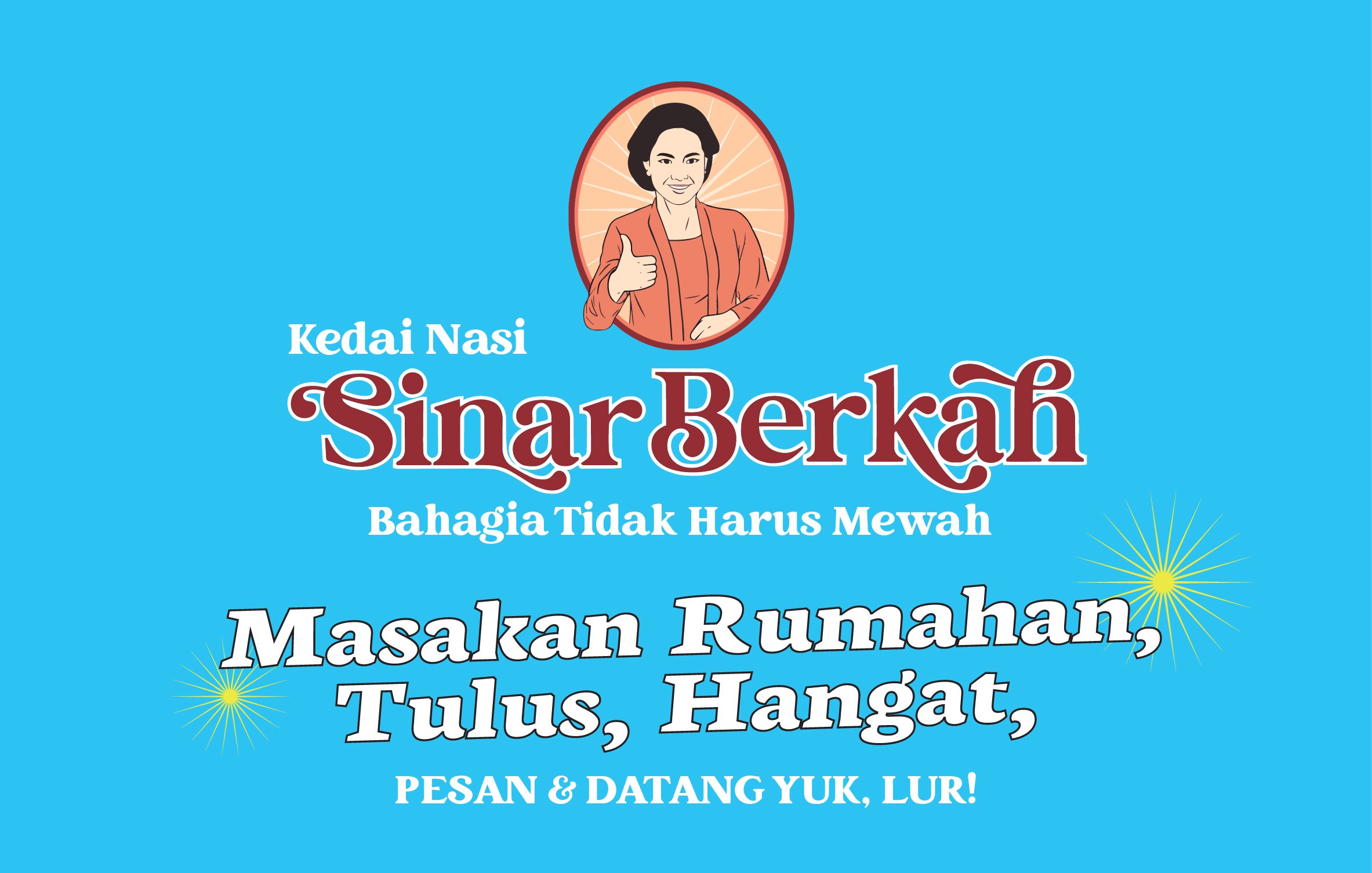 Kedai Nasi Sinar Berkah — Masakan Rumahan, Tulus, Hangat. Pesan & datang yuk, Lur!